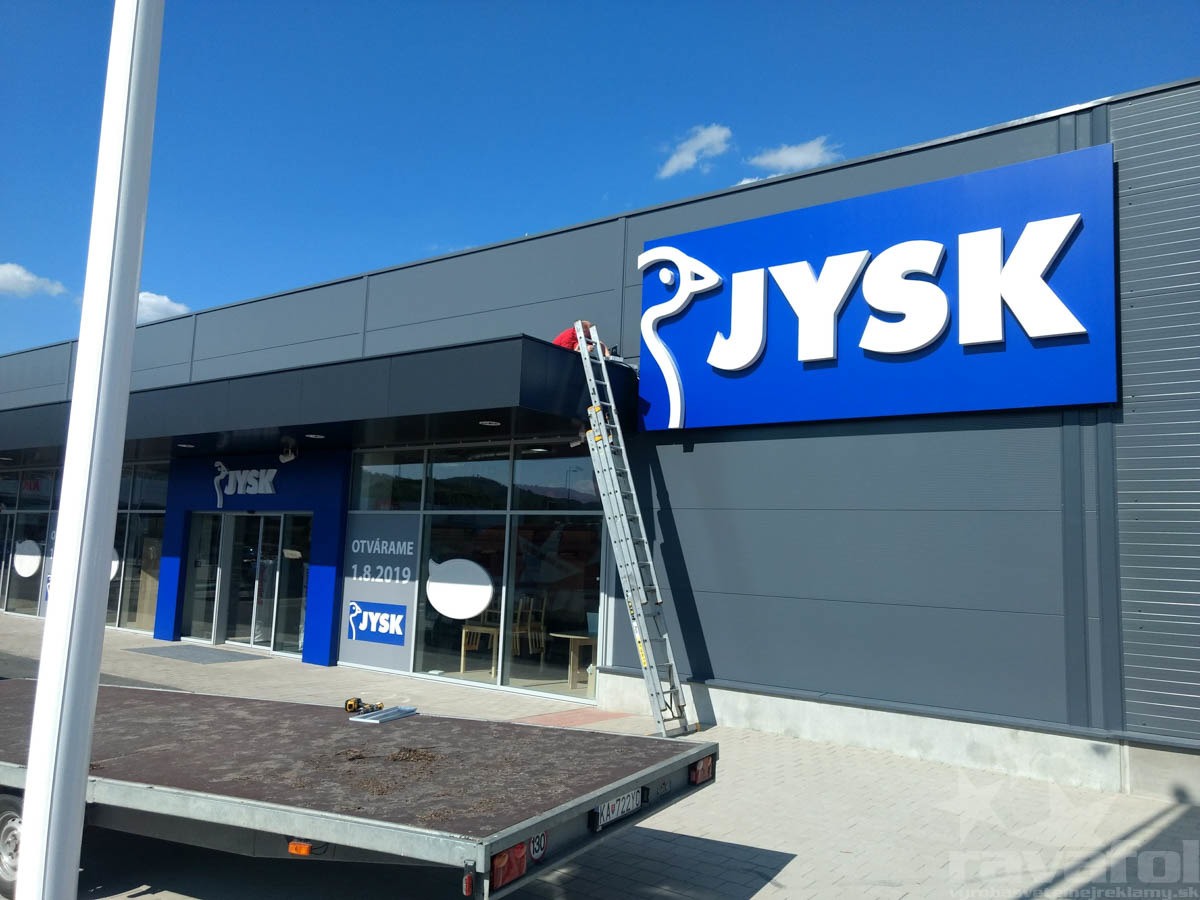 3D illuminated logo for jysk